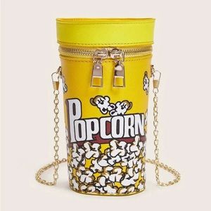 Novelty Popcorn Bucket Purse Clutch Pocketbook Handbag